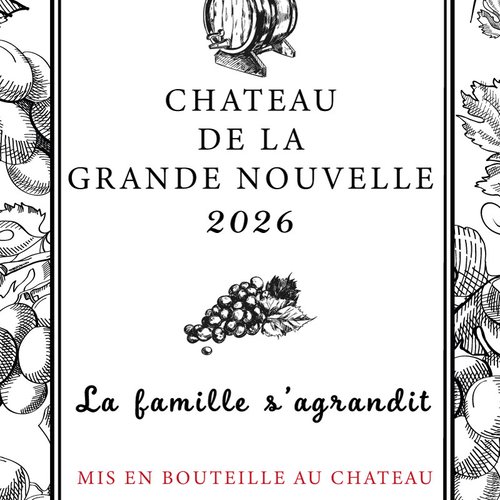 Annonce grossesse étiquette bouteille de vin
