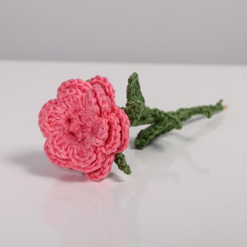 Petite rose en crochet