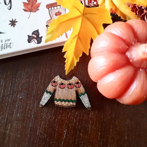 Broche pull d'automne