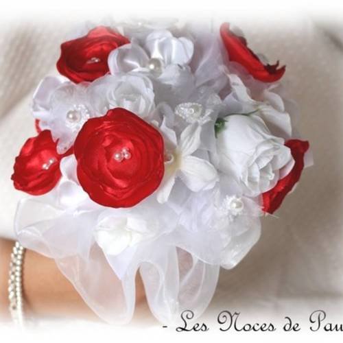Réservé, bouquet de mariée blanc, rose et gris eternel 