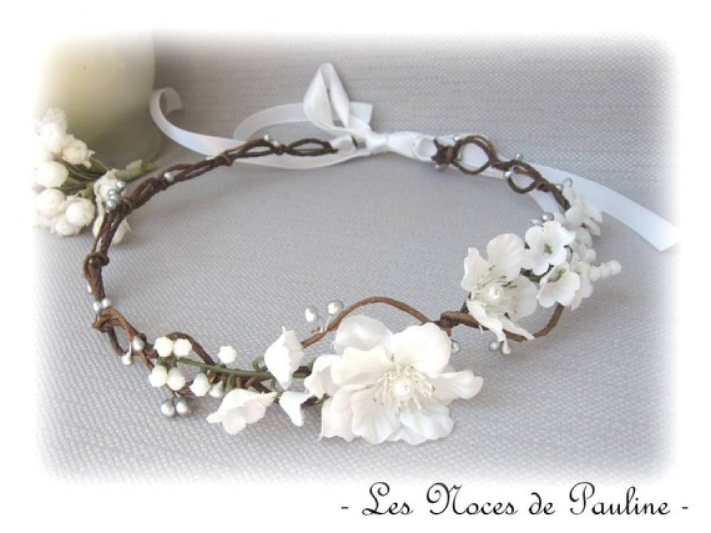 Ff Argent Full Round Couronne de mariage pour la femme mariée anniv