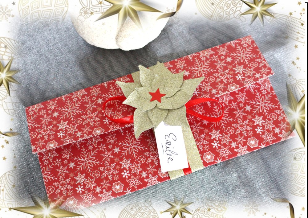 Enveloppe Noël Pochette carte cadeau pour chèque, argent, bons cadeaux  (vouchers, billets d'avion, concert, soins), carte à offrir (motifs Noël  Florale) : : Produits Handmade