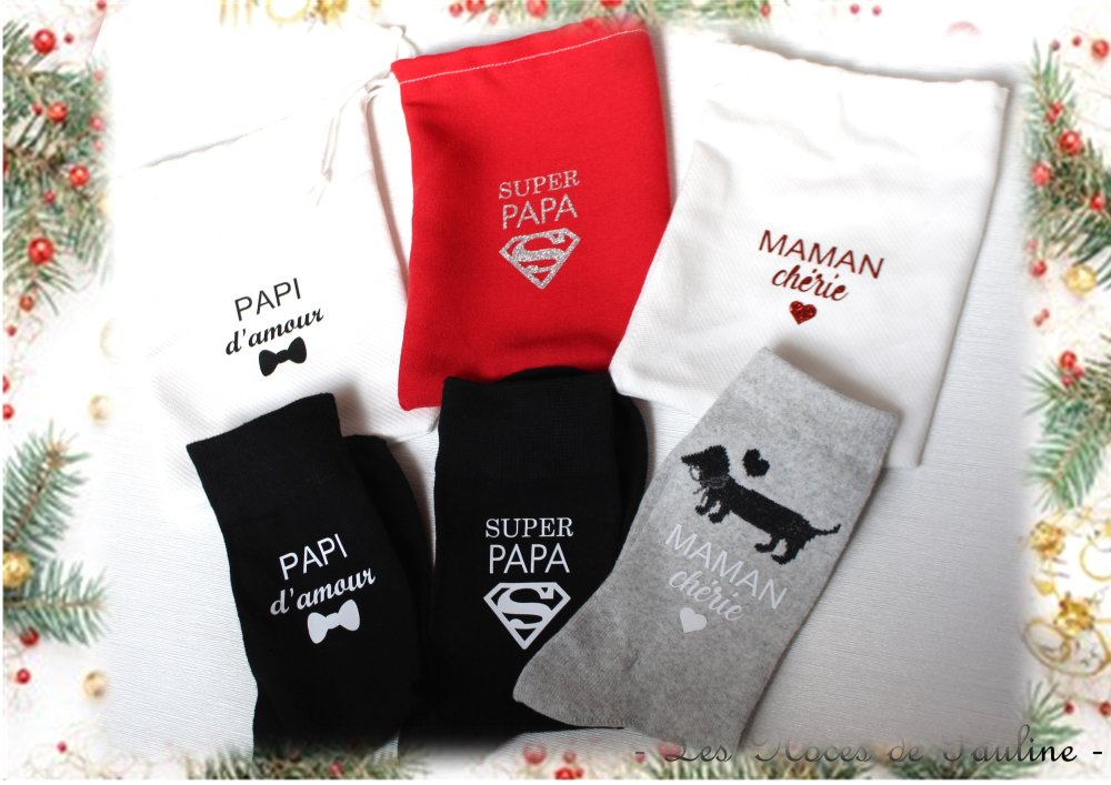 Un cadeau original pour papa à Noël: Chaussettes Papa Noël