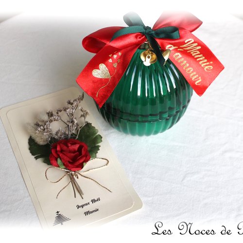 Bougie parfumée et personnalisée pour femme noël