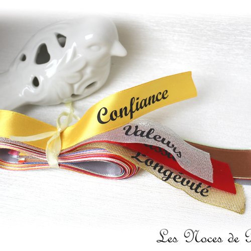 Rituel des rubans cérémonie laïque, rituel des mains liés avec texte 10 rubans