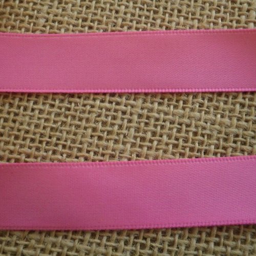 Ruban de satin x 2 mètres , largeur 16 mm , coloris rose bonbon