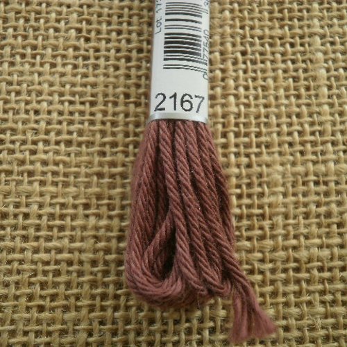 Echevette de coton à canevas retors dmc , numéro 4 , coloris 2167 marron 