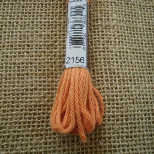 Echevette de coton à canevas retors dmc , numéro 4 , coloris 2156 orange 