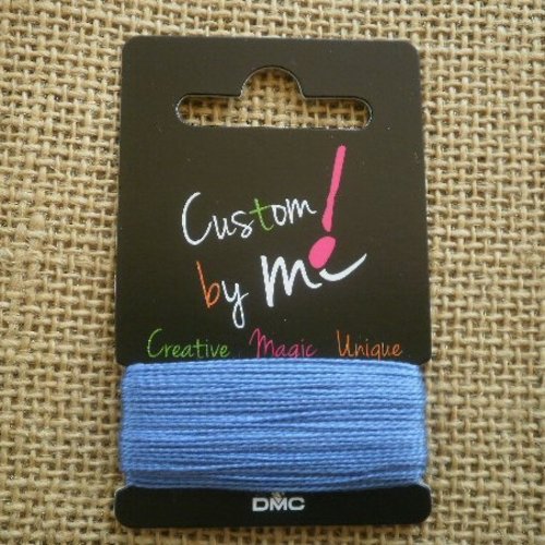 Plaque de 10 mètres de fil  dmc  "custom by me "  pour broder , coloris bleu 070