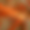 Deux mètres de ruban de satin largeur 9 mm , coloris orange