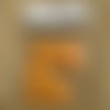 Guirlande de coeurs en feutrine et métal , coloris orange ,  taille 1 mètre