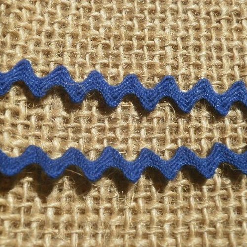Ruban croquet  x 2 mètres en coton , coloris bleu foncé , largeur 0,8 mm