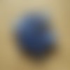 Lot de 6 boutons  ronds en plastique , coloris  bleu ,  diamètre  18 mm
