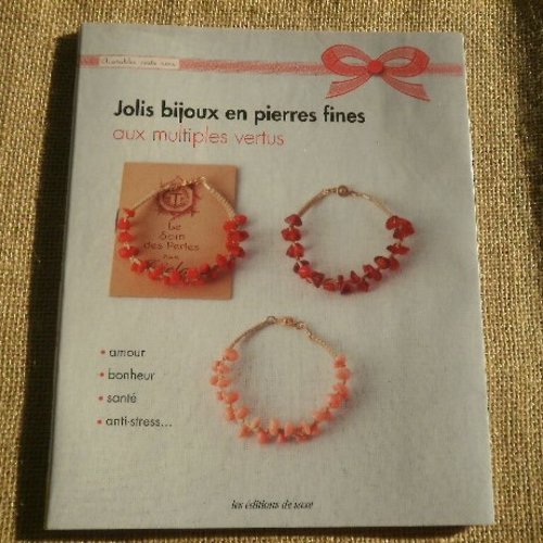 Livre  "jolis bijoux en pierre fines"   , différents modèles à réaliser