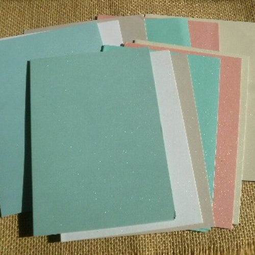 Lot (3) de 6 cartes rectangulaires doubles + enveloppes , coloris multicolore , taille 10,5 x 14,7 cm
