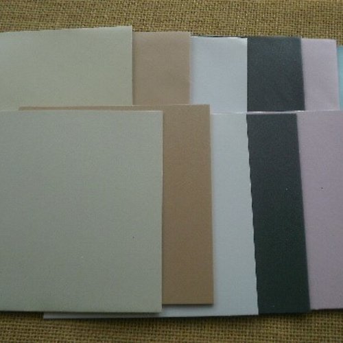 Lot (16) de 6 cartes carrées doubles + enveloppes , multicolores , taille 13 cm