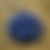 Lot de 100 perles rondes en verre opaque , coloris bleu , taille 0,6 cm