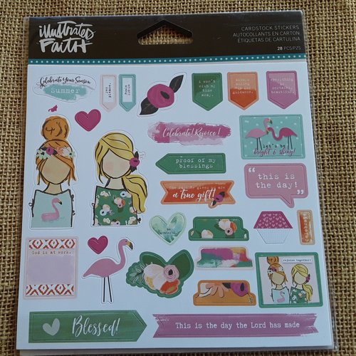 Planche de 28 stickers en carton thème "filles"   , coloris multicolore  , taille diverses