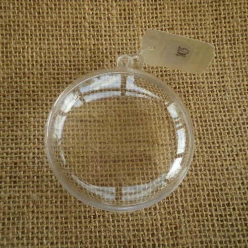 Médaillon rond séparable en plastique transparent , à remplir , diamètre 6 cm 