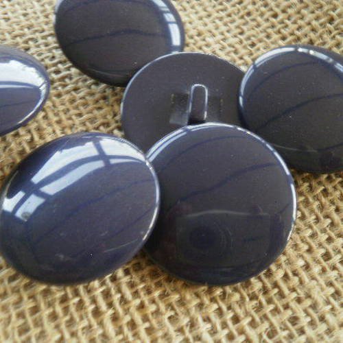 Boutons  ronds en plastique ,  coloris violet , diamètre 28 mm 