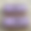 Boutons rectangulaires à deux trous , coloris violet  , taille 30/13 mm 