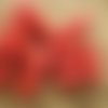 Boutons brandebourgs à un trou , coloris rouge  , taille 3/1,2 cm 