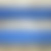 Deux mètres de ruban synthétique satiné largeur  16 mm , coloris bleu  