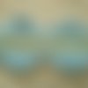 Joli  galon  en synthetique , coloris bleu , brodé coloris or , largeur 3,7 cm 