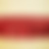 Galon à franges  "boucles" en synthétique , coloris rouge foncè , largeur 3 cm 