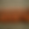 Galon à franges "pompons" x 1,90 mètres en dralon , coloris saumon et brodé de orange