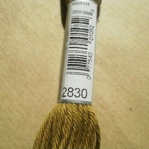 Echevette  de coton à broder  retors dmc , numero 4  , coloris 2830 bronze 