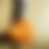 Echevette  de coton à broder  retors dmc , numero 4  , coloris 2947 orange 