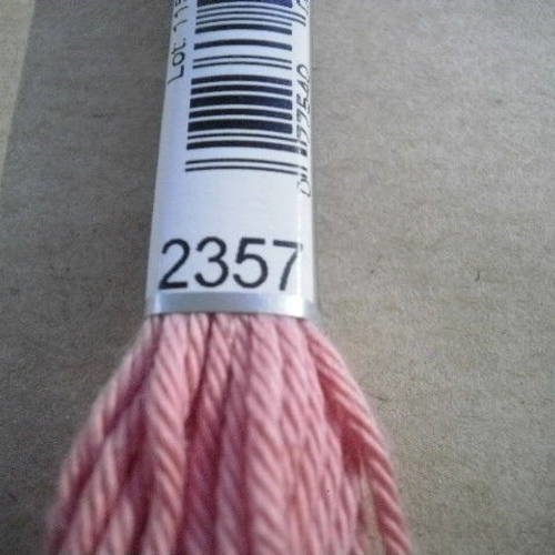 Echevette  de coton à broder  retors dmc , numero 4  , coloris 2357 rose 