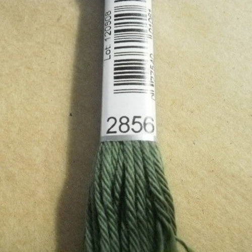 Echevette  de coton à broder  retors dmc , numero 4  , coloris 2856 vert 