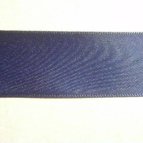 Ruban de satin x 2 mètres , largeur 2,5 cm , coloris bleu marine