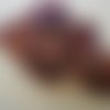 Boutons  ovales en plastique, de couleur  marron marbré , taille 15/19 mm