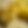 Boutons en  plastiques , en forme de coroles jaunes , diamètre 23 mm