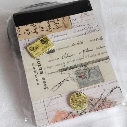 Mini bloc-notes lettres courrier masculin