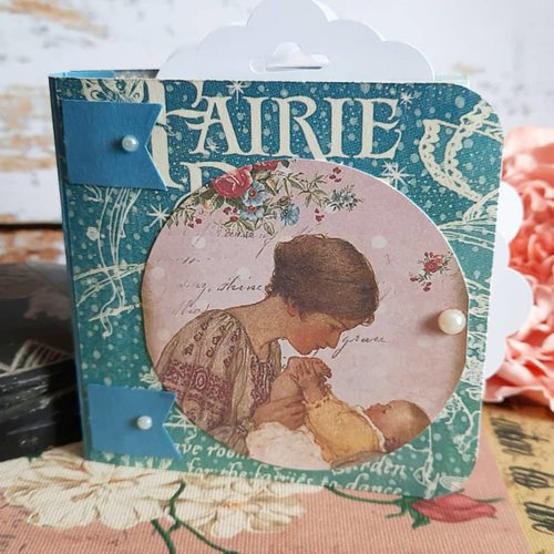 Mini-album scrap amour d'une maman vintage, fête des mères,