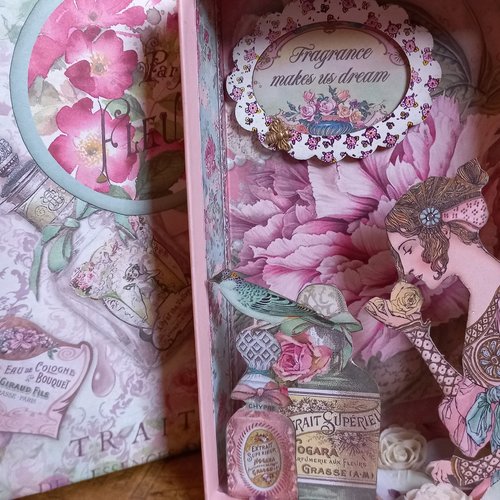 Boite tableau femme au parfum