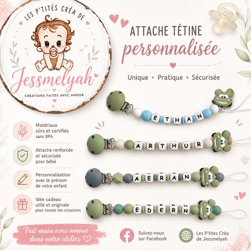 Attache tétine simple