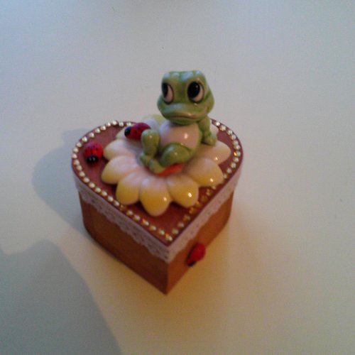 Coffrets bois forme coeur