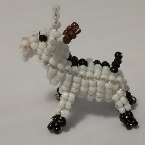 Chèvre en perles de rocaille - 3d - décoration