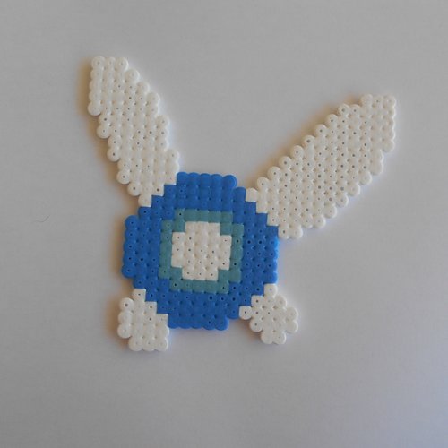 Zelda fée navi bleu et blanc en perles à repasser hama - décoration pixel art / geek art
