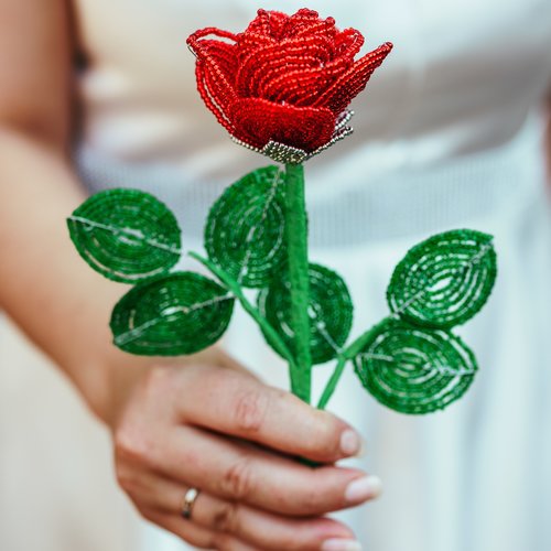 Rose solitaire - accessoire bouquet de mariage - bouquet de mariée