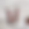 Boucles d'oreilles champignon graines rouges et blanches - acier inoxydable
