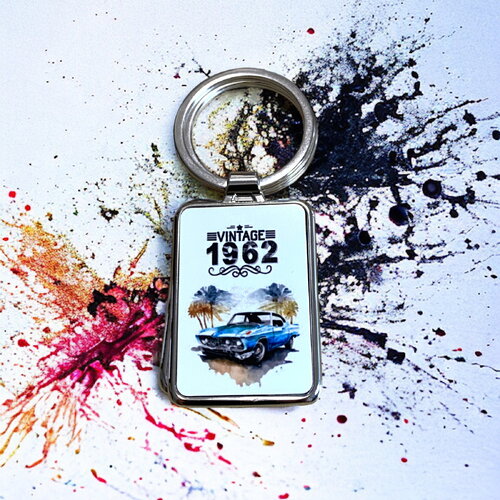 Porte clés voiture date de naissance vintage