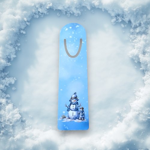 Marque page aluminium sapin gnome bonhomme de neige flocons de neige noël