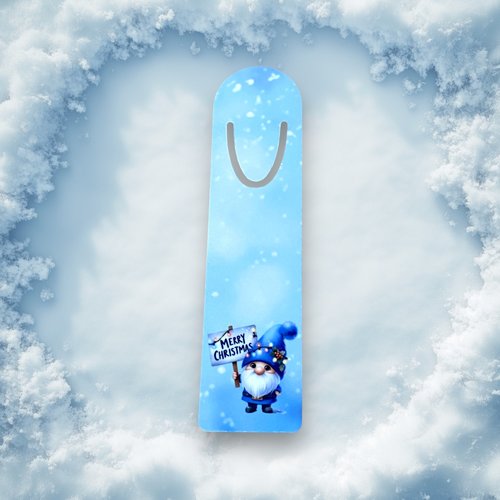 Marque page aluminium sapin gnome bonhomme de neige flocons de neige noël