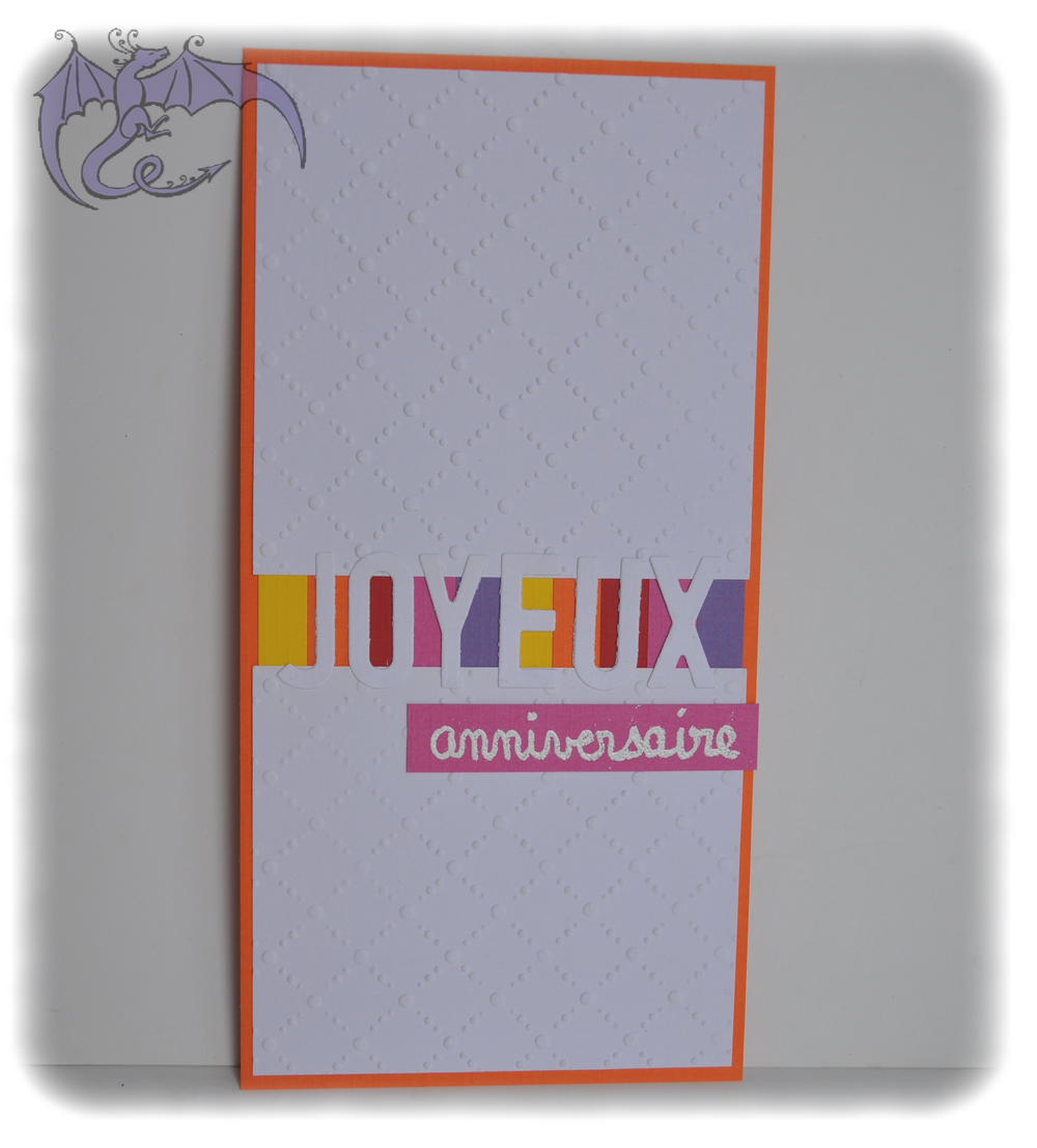 Carte D Anniversaire Lettres Decoupees Couleurs Joyeuses Papier Gaufre Un Grand Marche